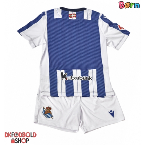 Real Sociedad Hjemmebanesæt Børn 2025-26 Kort ærmer (+ korte bukser)